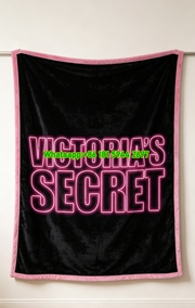 Victoria's Secret Juicy Flannel Throw Blanket VS Logo Sofa Blanket V249